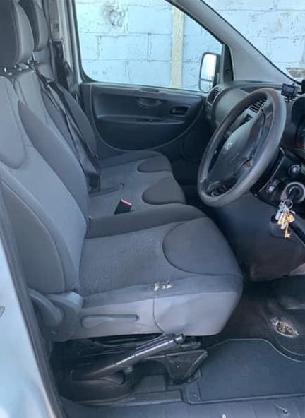Van cab after cleaning